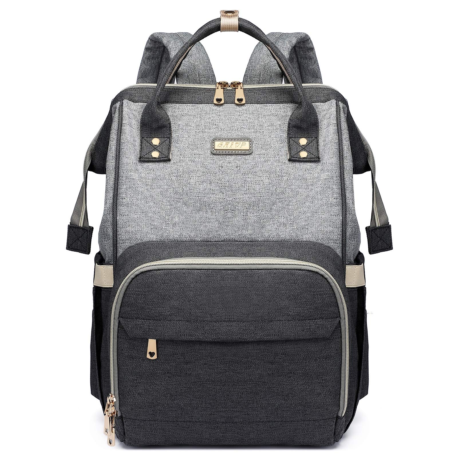GAIVP Diaper Bag Backpack front view shows spacious storage and versatile style