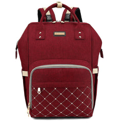 GAIVP diaper bag backpack front view in red showing compact everyday carry