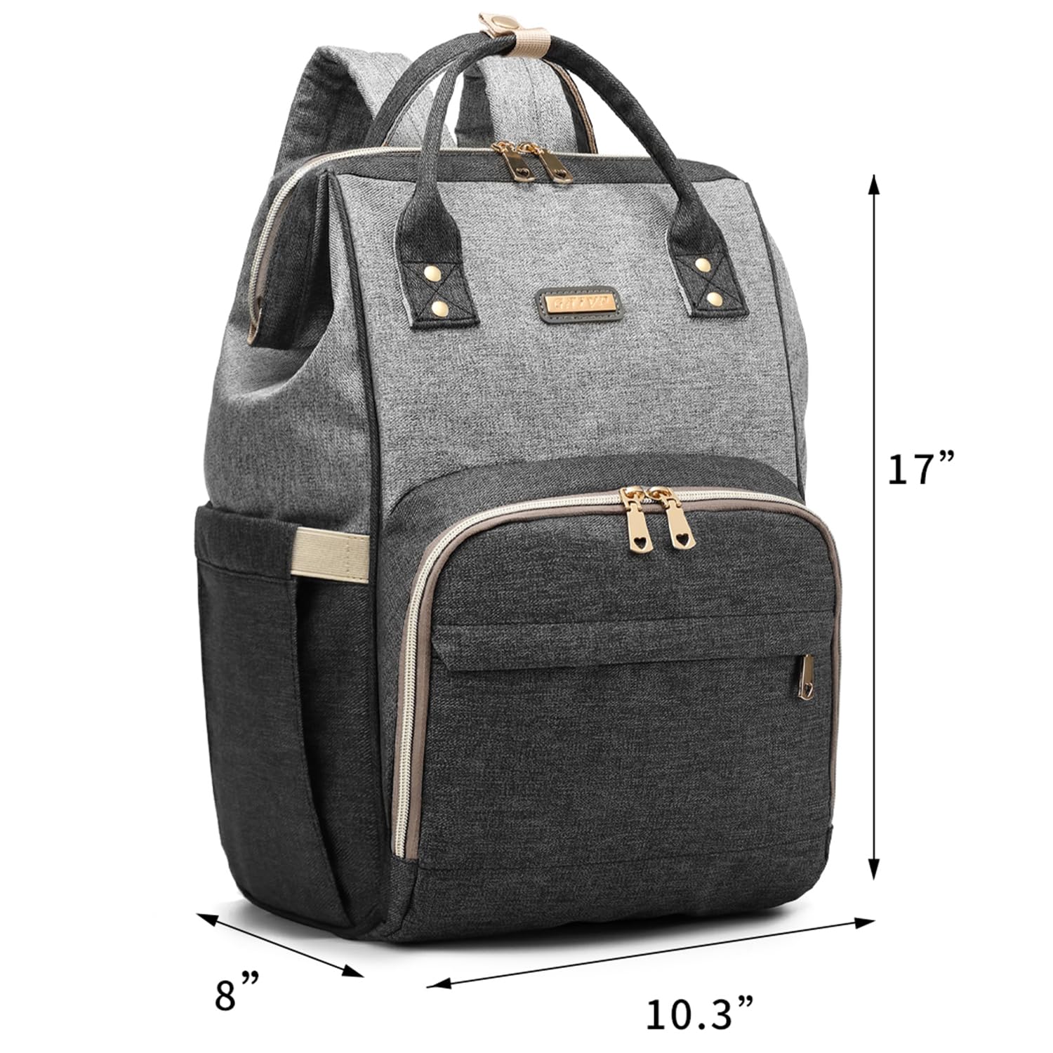 GAIVP Diaper Bag Backpack insulated pocket closeup highlights bottle temperature control