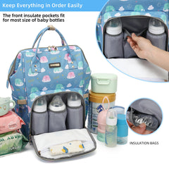 GAIVP diaper bag backpack insulated-pocket keeps bottles hot or cold for hours.