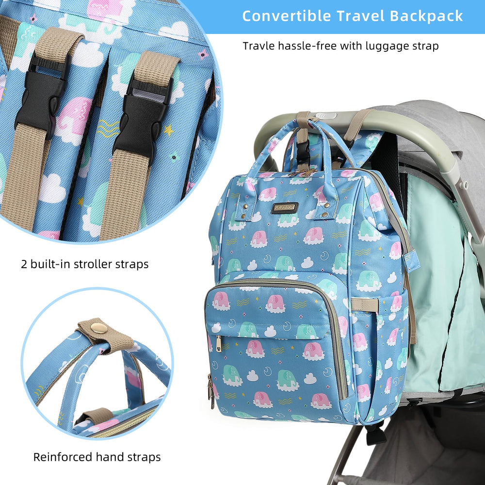 GAIVP diaper bag backpack stroller-straps for hands-free outings.