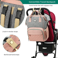 GAIVP diaper bag backpack with stroller-straps for hands-free errands