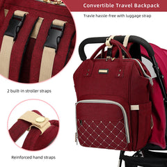 GAIVP diaper bag backpack with stroller straps for hands-free errands