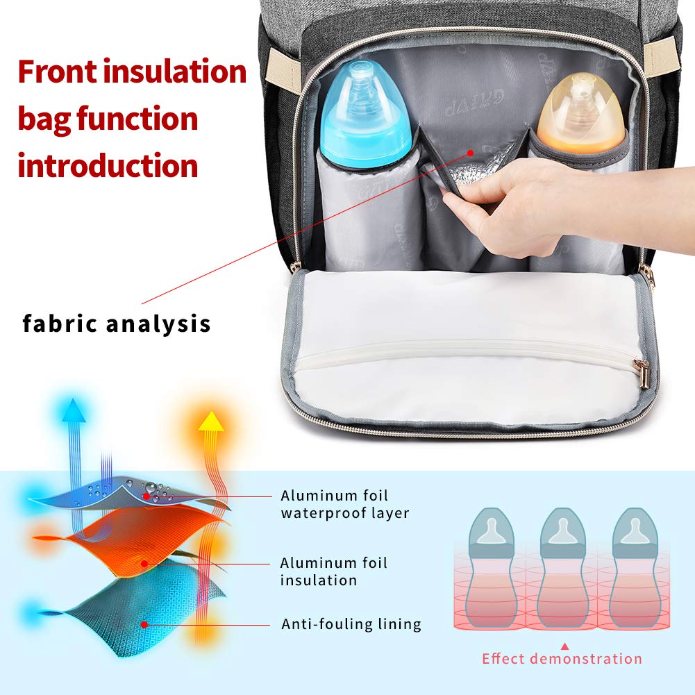 GAIVP Diaper Bag Backpack changing pad included for quick, clean diaper changes