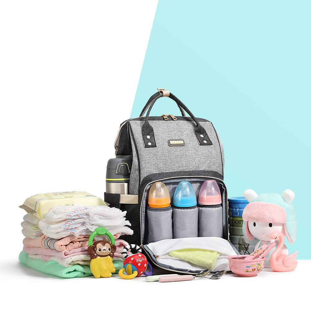 GAIVP Diaper Bag Backpack multiple compartments layout keeps items organized