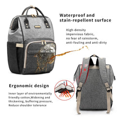GAIVP Diaper Bag Backpack waterproof fabric detail protects contents during rain