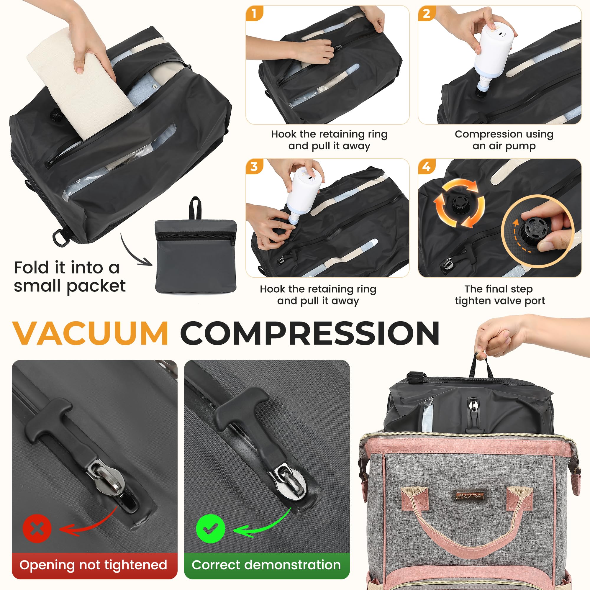 GAIVP airtight bag open shows wet-dry separation with odor containment