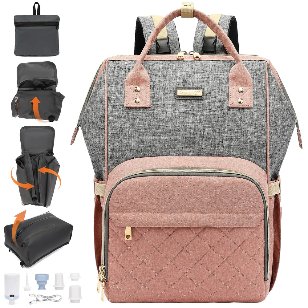 GAIVP vacuum-compression diaper bag main backpack keeps baby essentials organized on the go