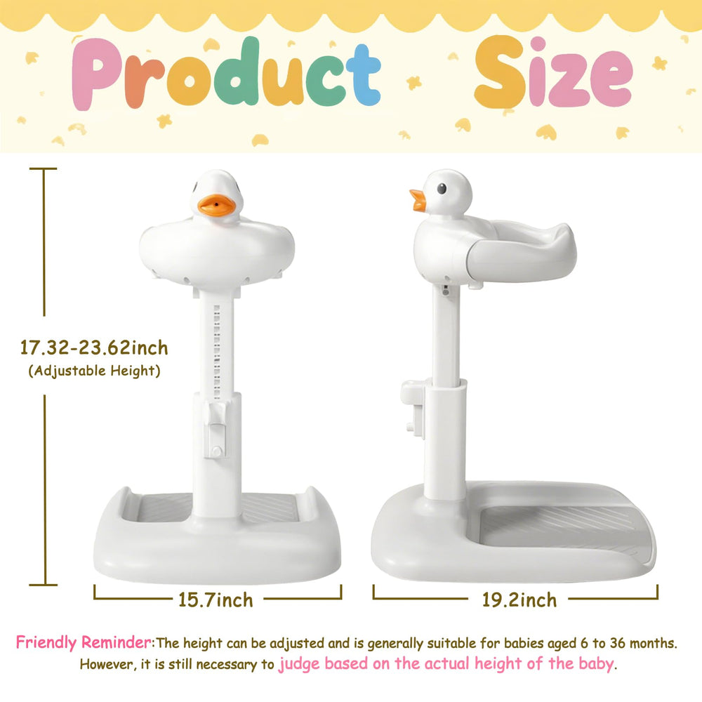 Gakfawd adjustable-height bath stand adapts as your child grows for convenient hands-free bathing