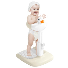 Gakfawd baby shower stand with anti-slip base provides secure, hands-free bathing for caregivers.