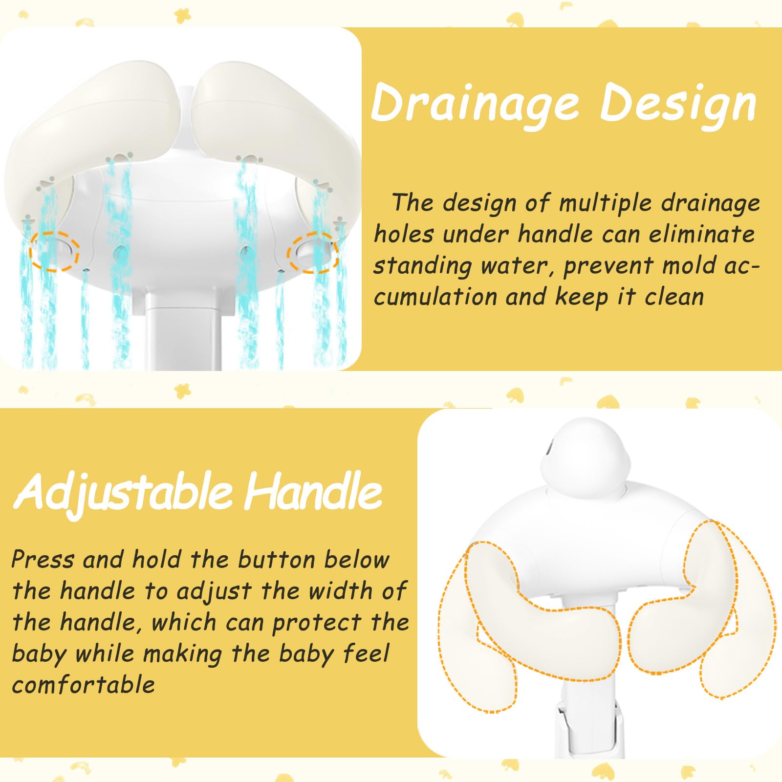 Gakfawd showerhead snap keeps nozzle within reach, freeing hands for rinsing.