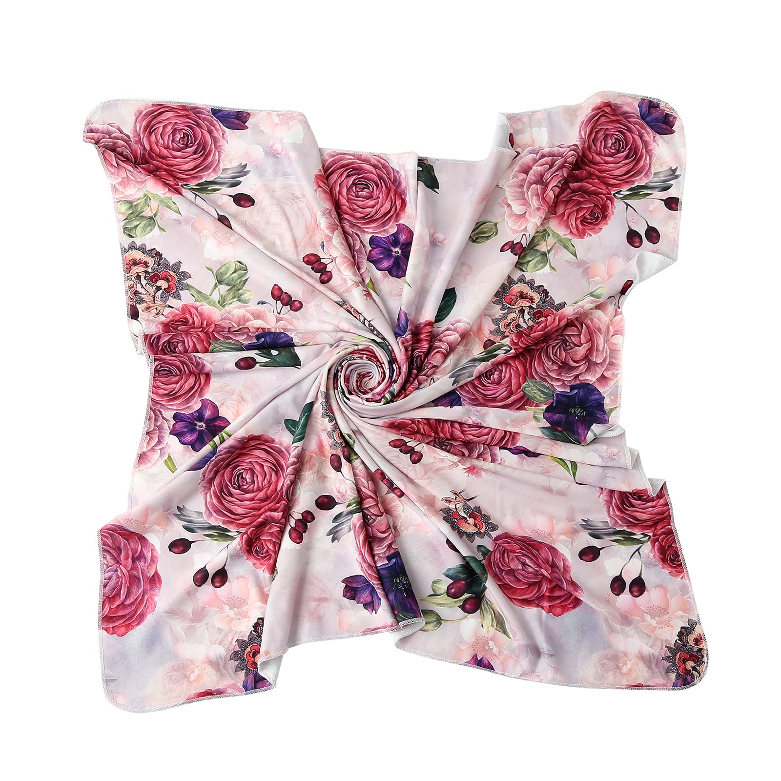 Galabloomer big-bow headband complements the rose theme for dress-up moments.