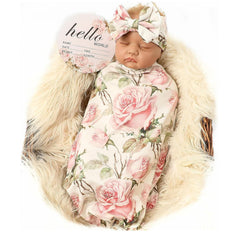 Galabloomer newborn blanket in soft-knit fabric for gentle warmth.