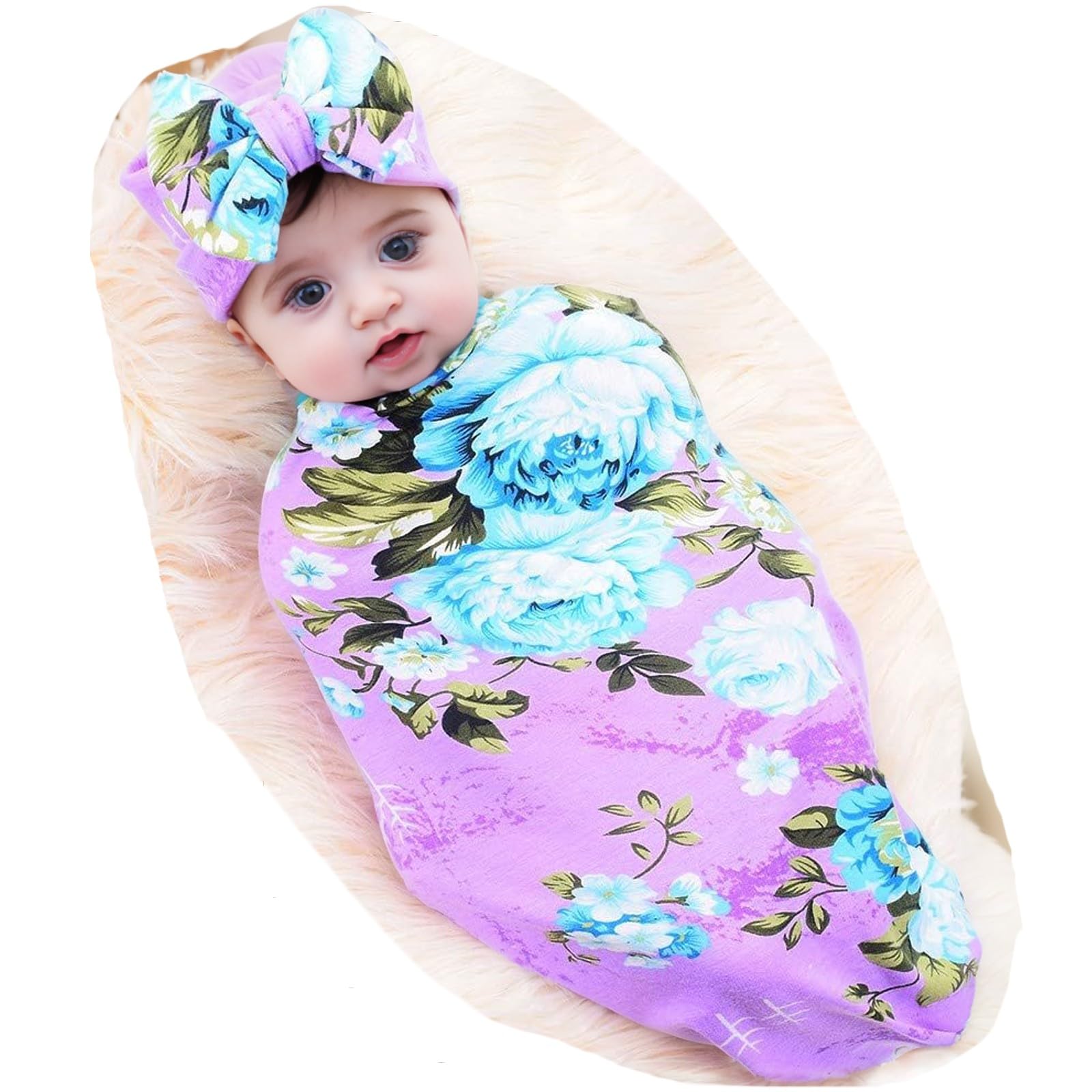 Galabloomer newborn sleep blanket with soft knit fabric for gentle warmth.