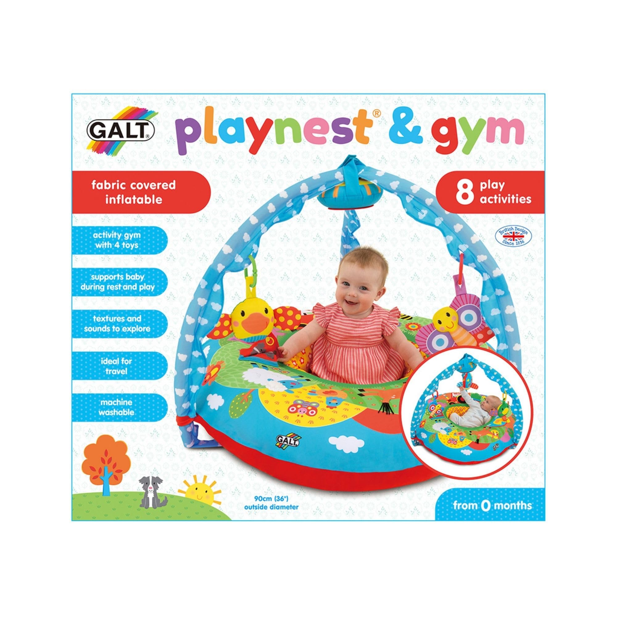 Galt Playnest-gym-large play area supports floor-based exploration and interaction