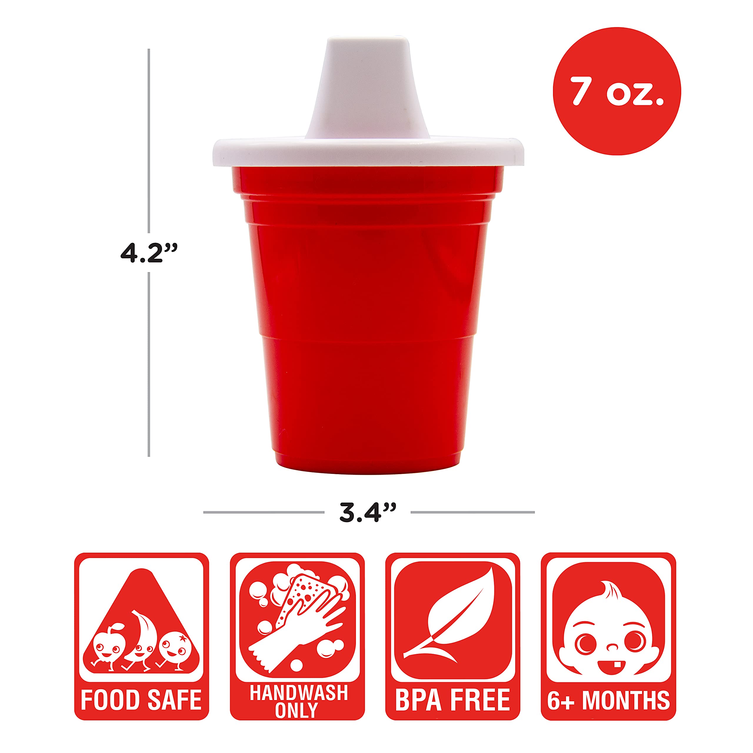 GAMAGO Party Time sippy cup leak-resistant lid keeps spills away during outings