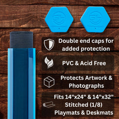 GamerMats silicone caps secure the tube, guarding against dust and damage.