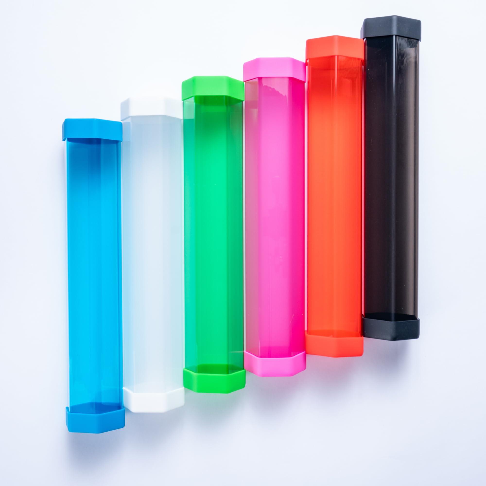 GamerMats Hex Tube color options mix translucent six hues for easy color-coding.