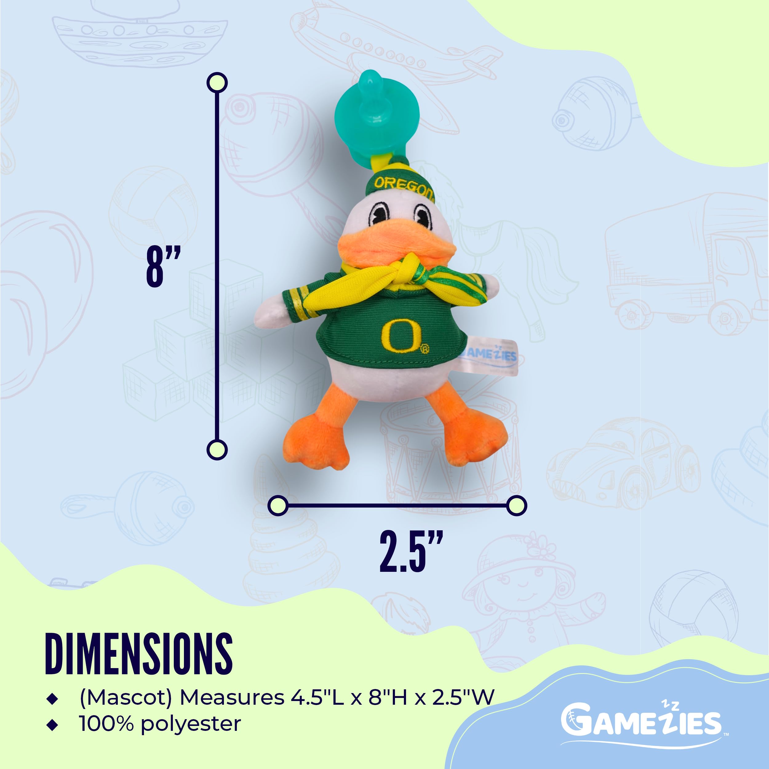 Gamezies baby pacifier 0-6 months shows appropriate size and fit