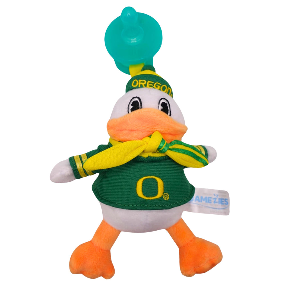 Gamezies Oregon Duck plush pacifier provides soft comfort and safety