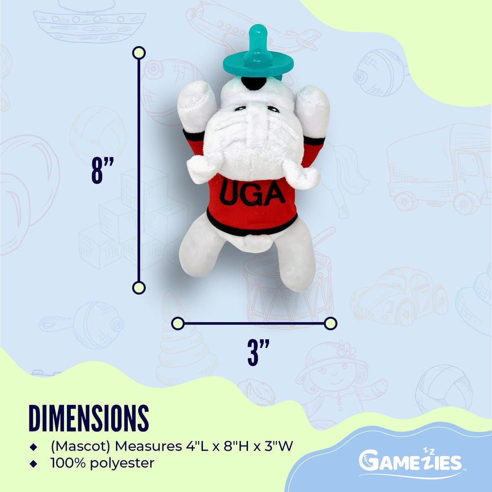 Gamezies UGA Mascot Pacifier Officially Licensed for authentic college-pride moments.