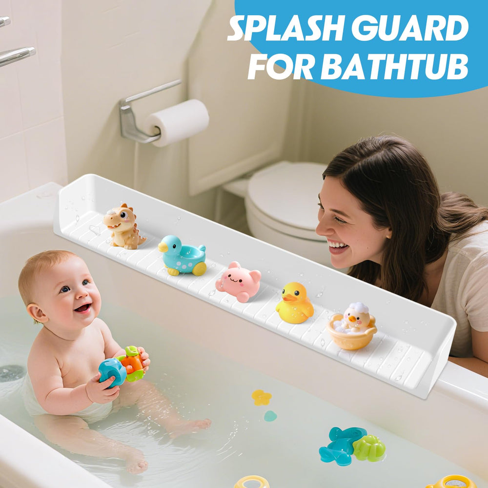 Ganaj splash guard foldable design for compact storage after baths.
