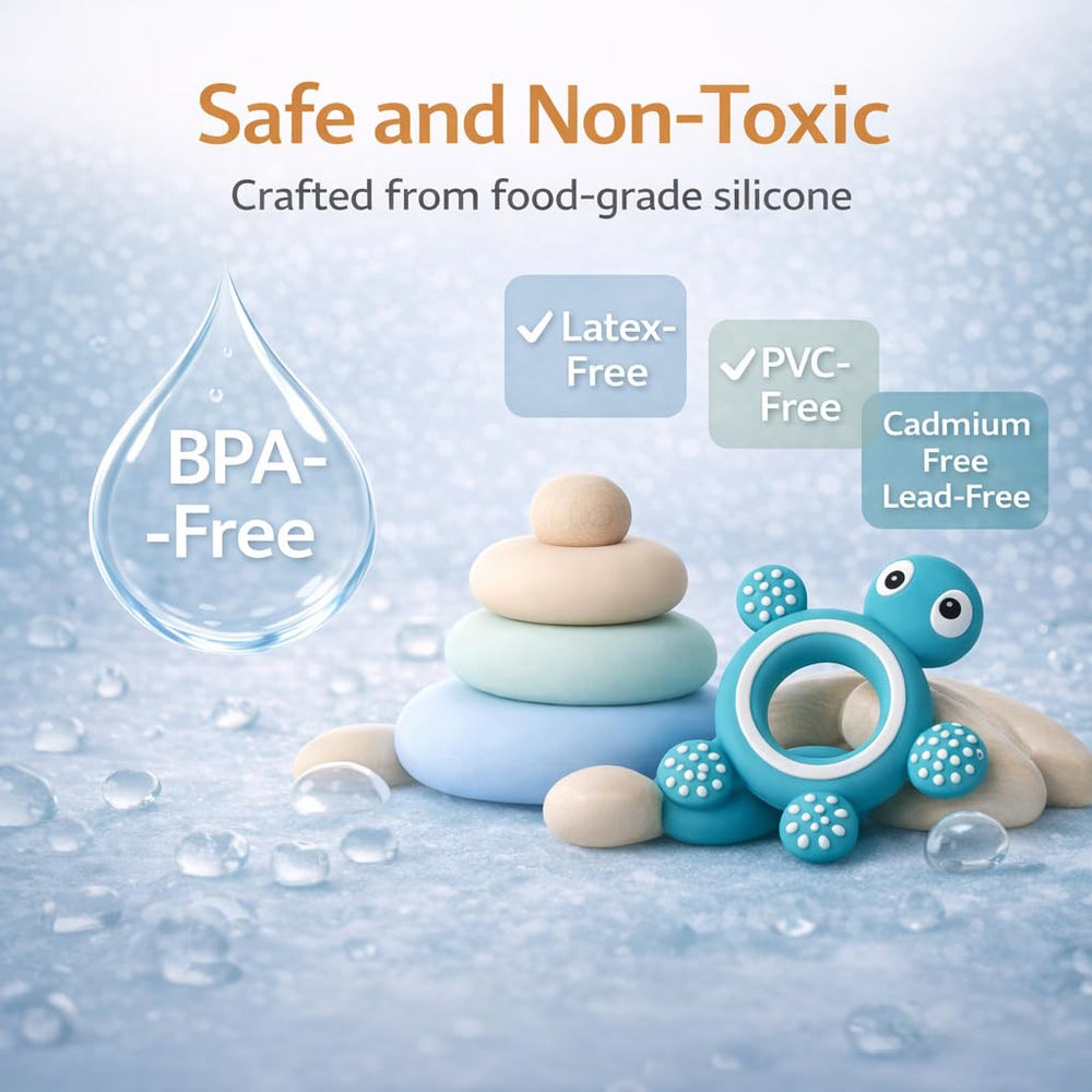 GANDIKIDS baby teether easy-clean silicone designed for busy parents.