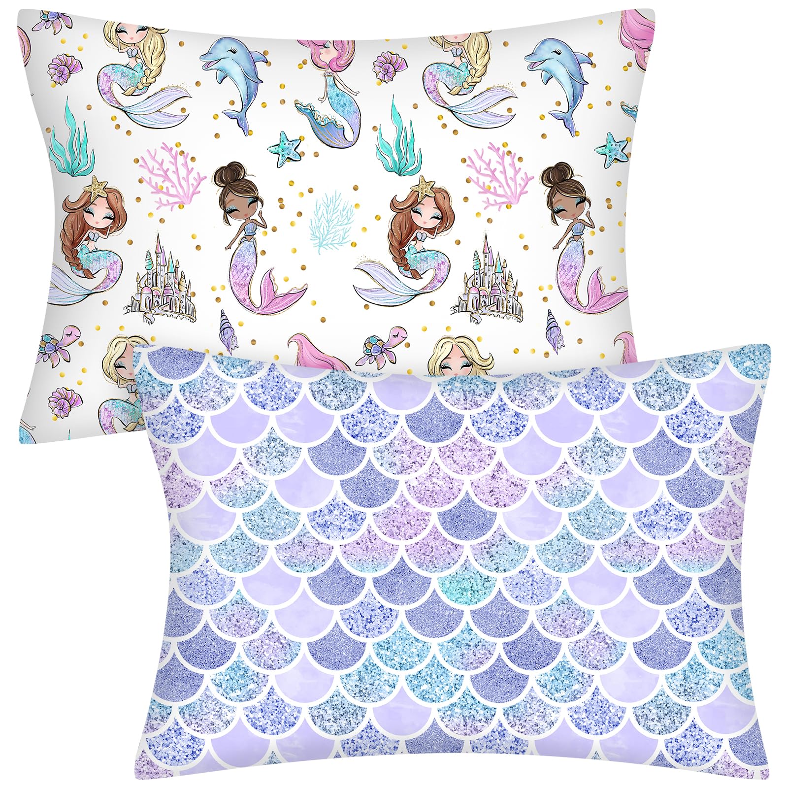 Ganeen Mermaid colorful mermaid print adds playful bedtime appeal