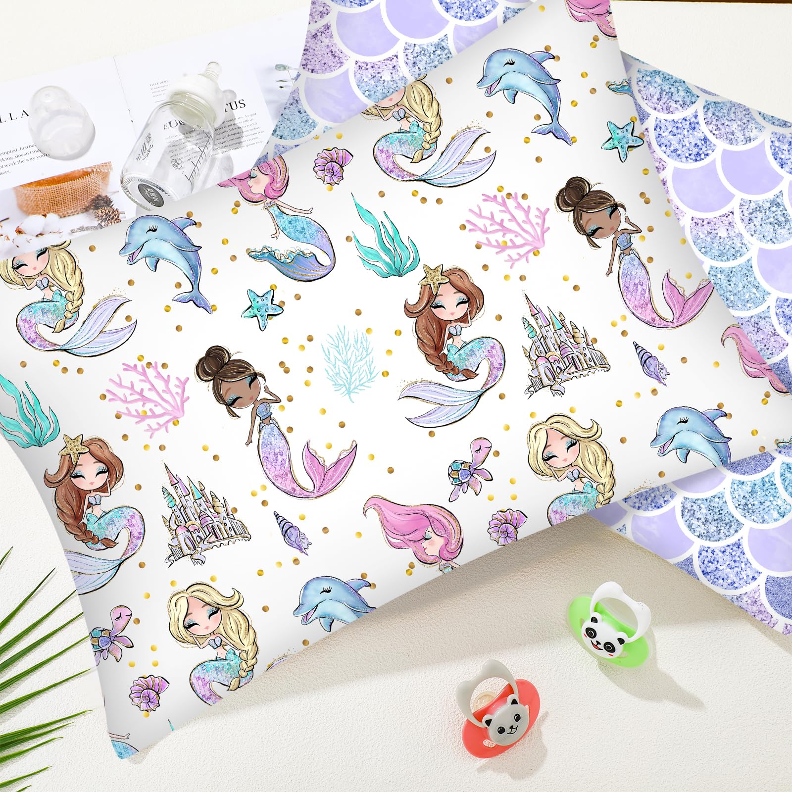 Ganeen Mermaid soft cotton fabric texture for gentle skin contact