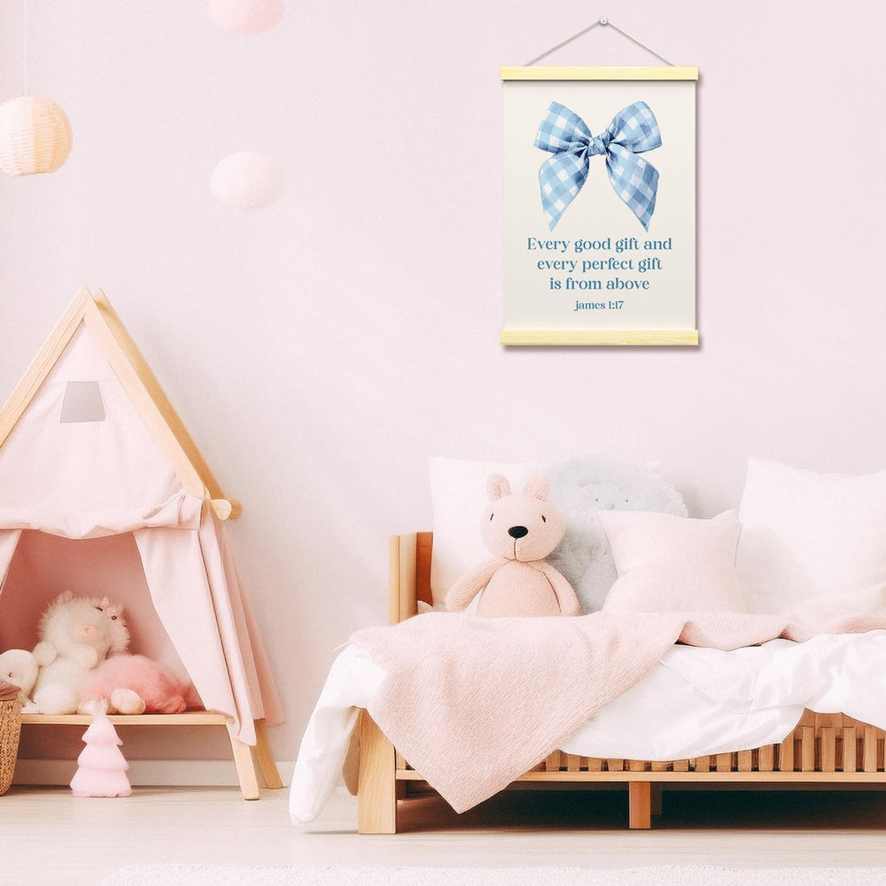 GaNiao gift-ready wall decor blue bow print for celebrations.