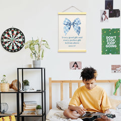 GaNiao Christian poster on wood-rod hanger for easy, stylish display.