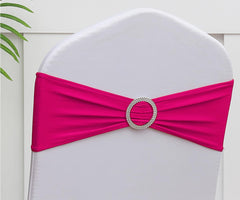 Gankar hot pink chair sash 50pack, vibrant color for elegant wedding decor.