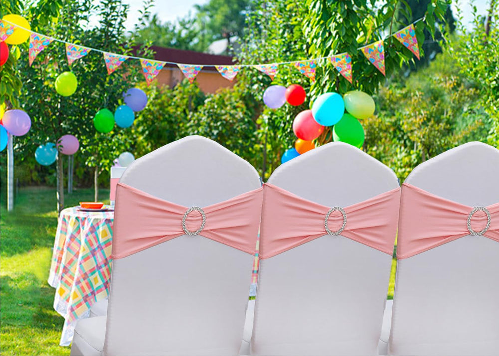 Gankar spandex chair sashes with finished edges for polished banquet chair fit