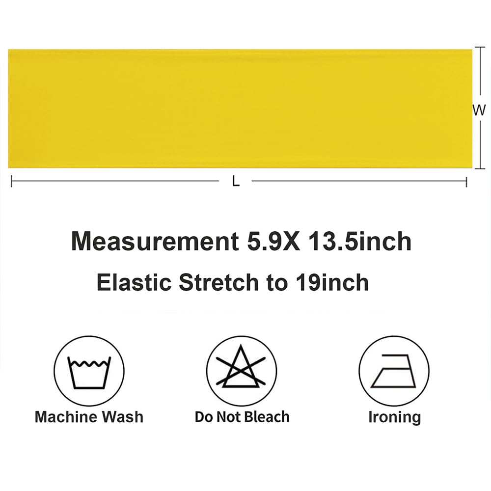 Gankar spandex yellow chair sashes cleanable and reusable for future celebrations