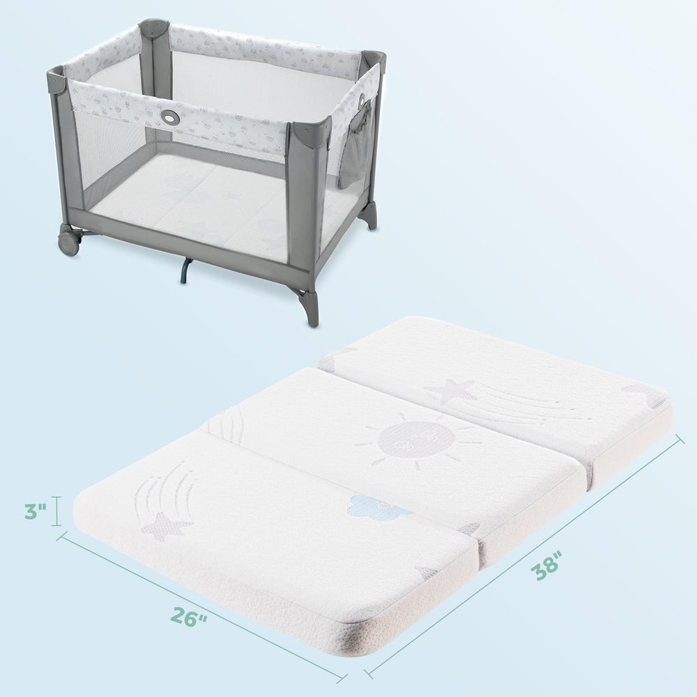 Ganondorf Pack N Play Mattress fits most playpens for a snug, secure sleep surface.