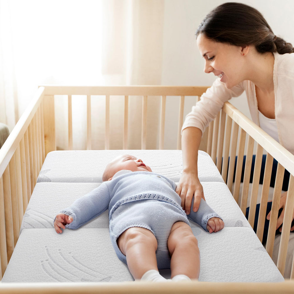 Ganondorf Pack N Play Mattress soft side delivers memory-foam-like comfort for toddlers' naps.
