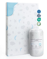 Ganondorf pack-and-play mattress with zip-off cover for easy cleaning.