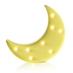 Ganrami Yellow Moon Night Light on wall creating calming nursery ambiance.