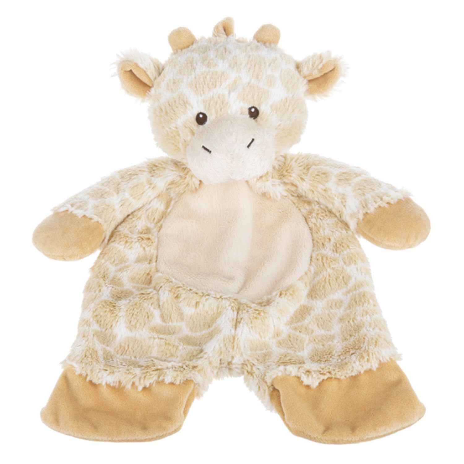 Ganz Butterscotch Giraffe Flat-A-Pat blanket—soft baby snuggle blankie for comforting cuddle time.