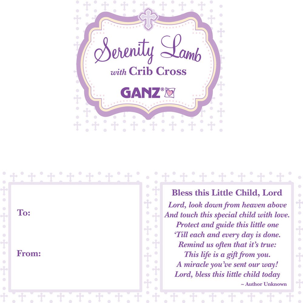 Ganz Serenity Lamb removable pendant crib cross—versatile keepsake for future years