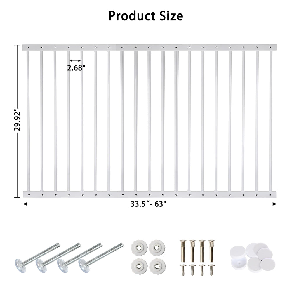 Gardenova guard adjustable width from 33.5 to 63 inches