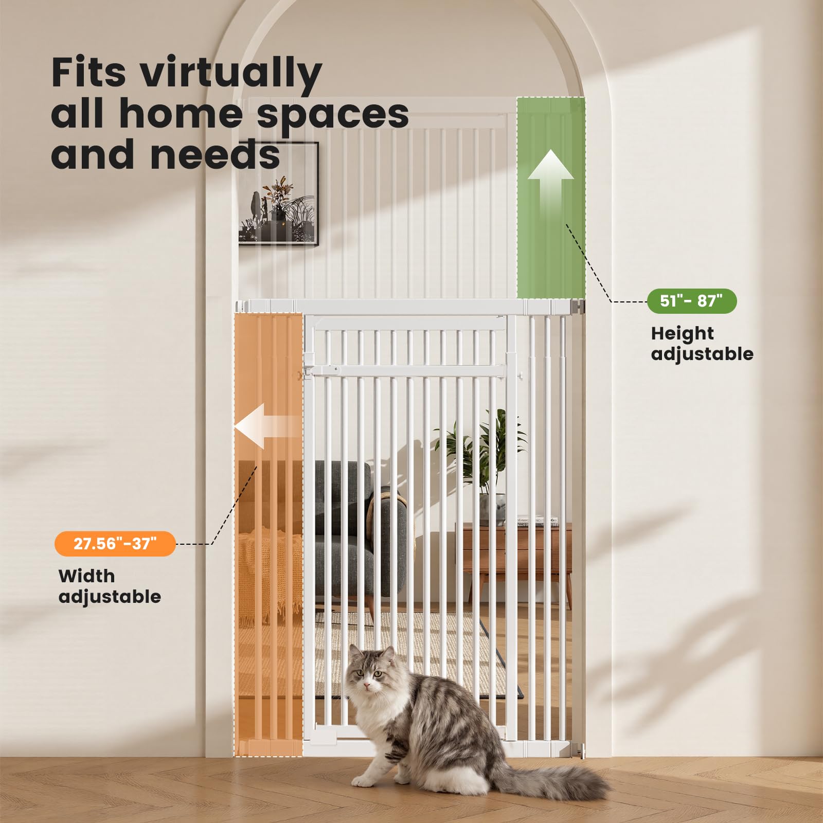 Gardner Pet gate with extensions demonstrates wide-width customization