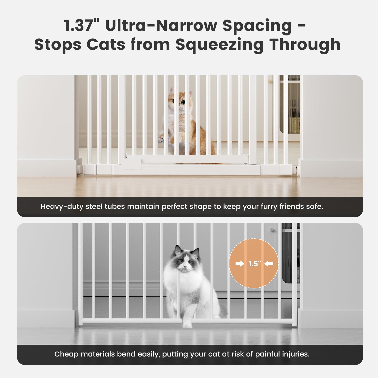 Gardner Pet gate opens with one hand for busy households