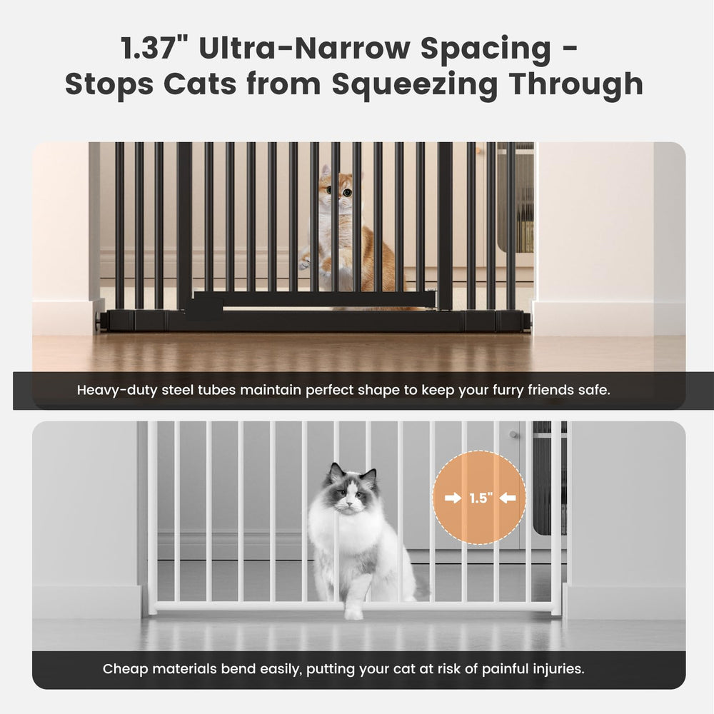 Gardner Pet one-handed release gate enables easy operation while carrying items.