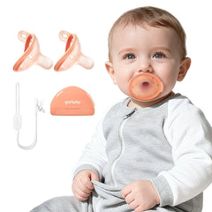 Garkoko newborn pacifier with breastfeeding-friendly design provides a natural feel for soothing newborns.