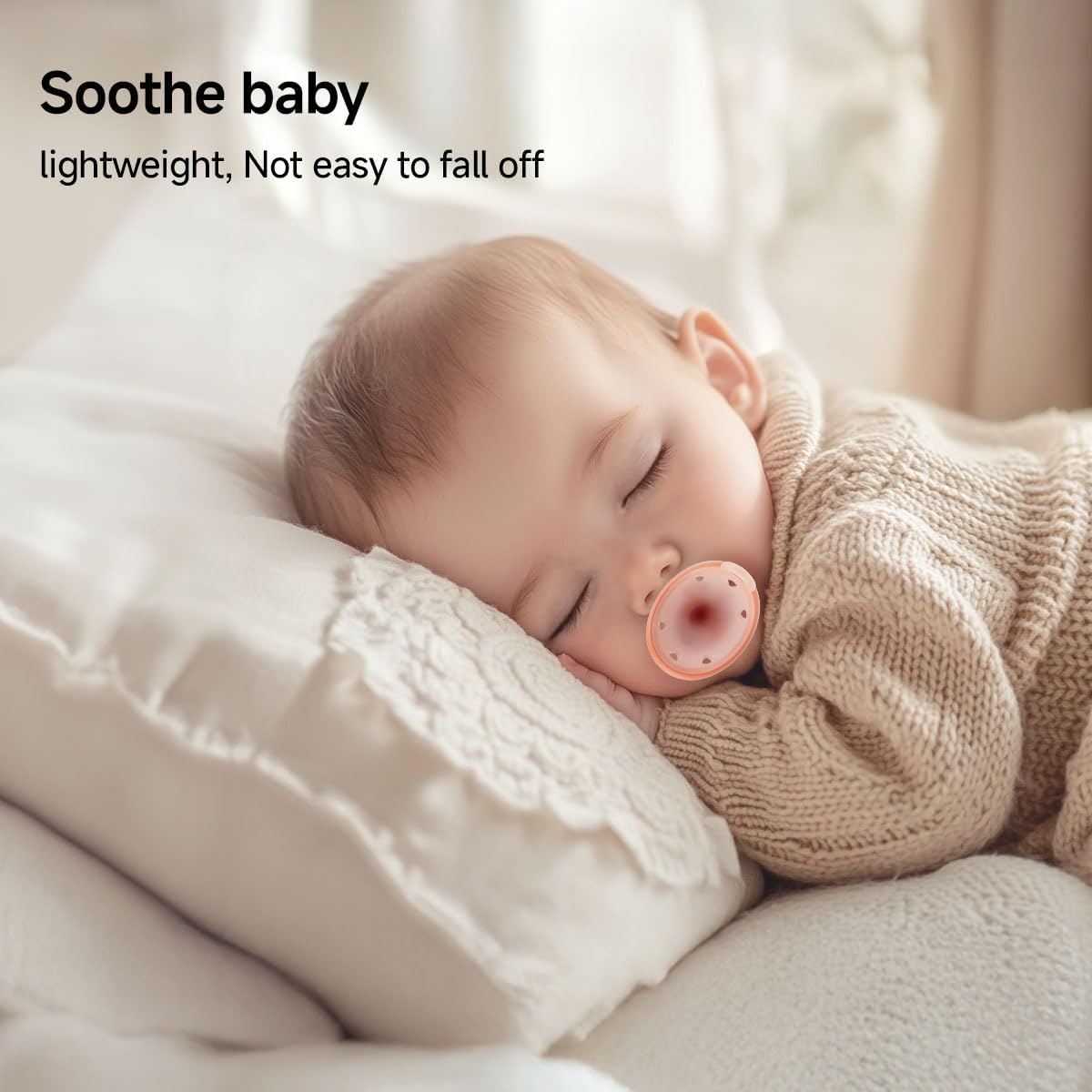 Garkoko pacifier supports gentle soothing during car rides and feeding time.