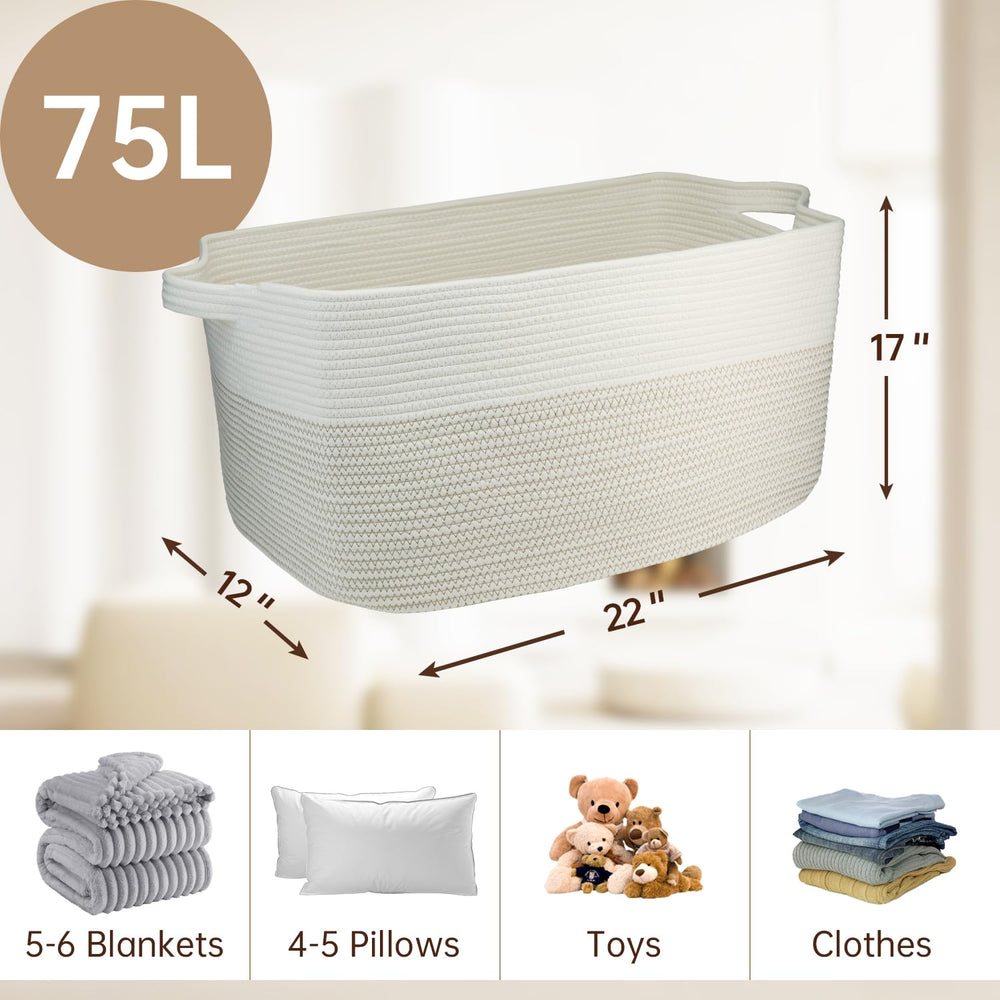 Garlephant basket with reinforced handles for easy transport.