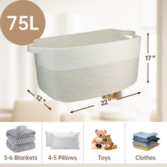 Garlephant basket with reinforced handles for easy transport.
