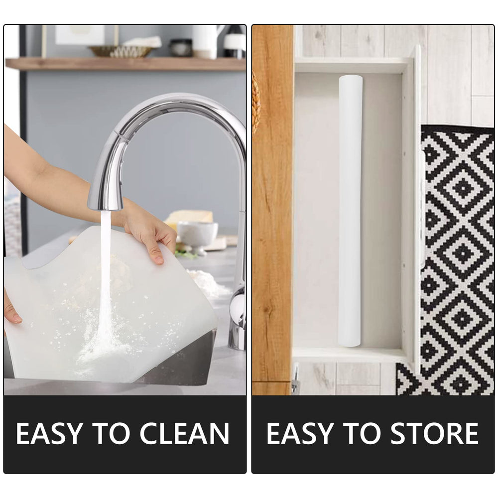 Gartful kitchen counter silicone mat guards surfaces during food prep.
