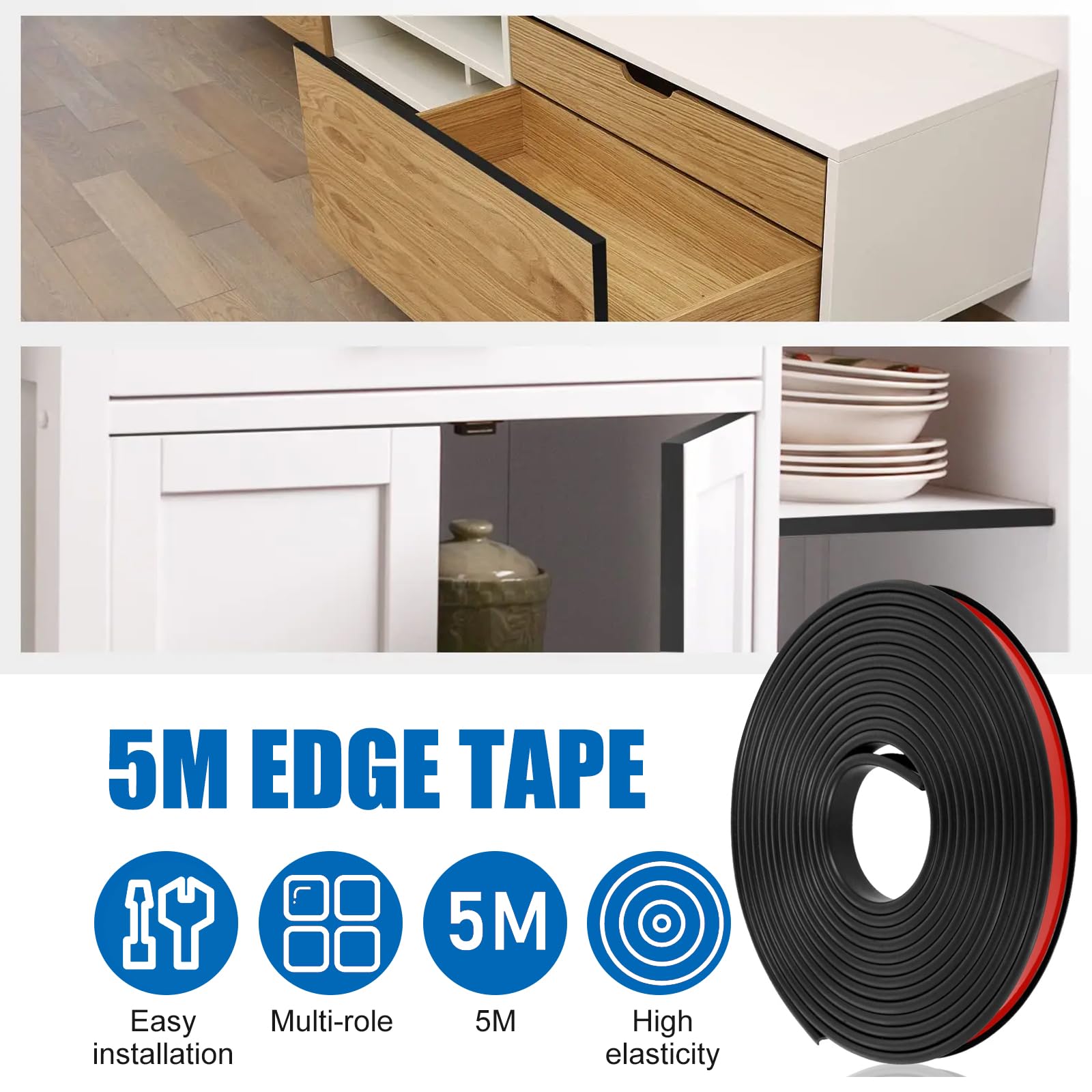 Gatyagff edge banding protects table corners for family spaces.